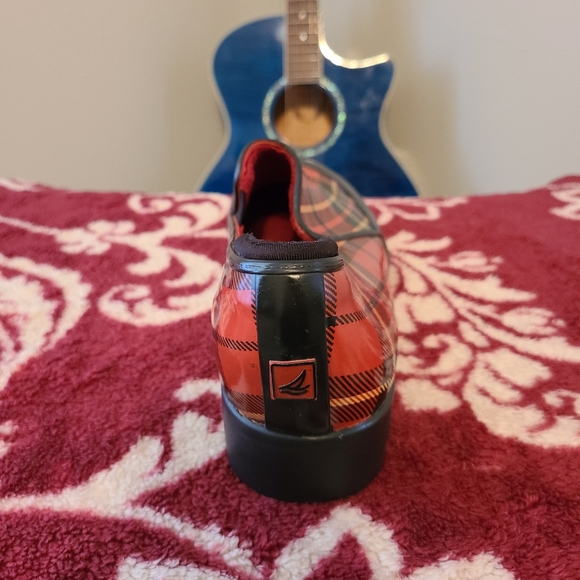 Sperry Women's Red Plaid Rain Shoes - Picture 13 of 15